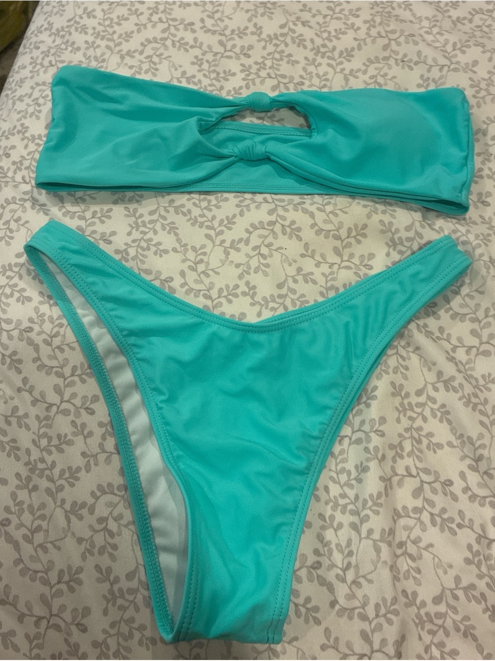SHEIN Turquoise Bandeau Bikini Set